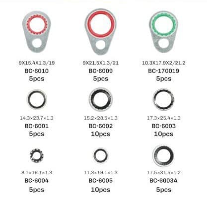 Compatible with Buick V5 GL8 Sail Opel Regal Excelle A/C Compressor High and Low Pressure Gaskets Air Pump Washers