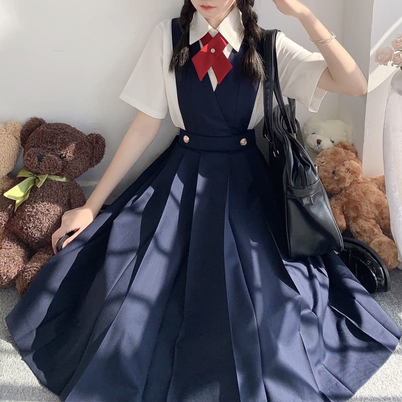 Japanese JK uniform breast care dress set, original genuine autumn/winter breast care vest dress, suit, college style dress for women.