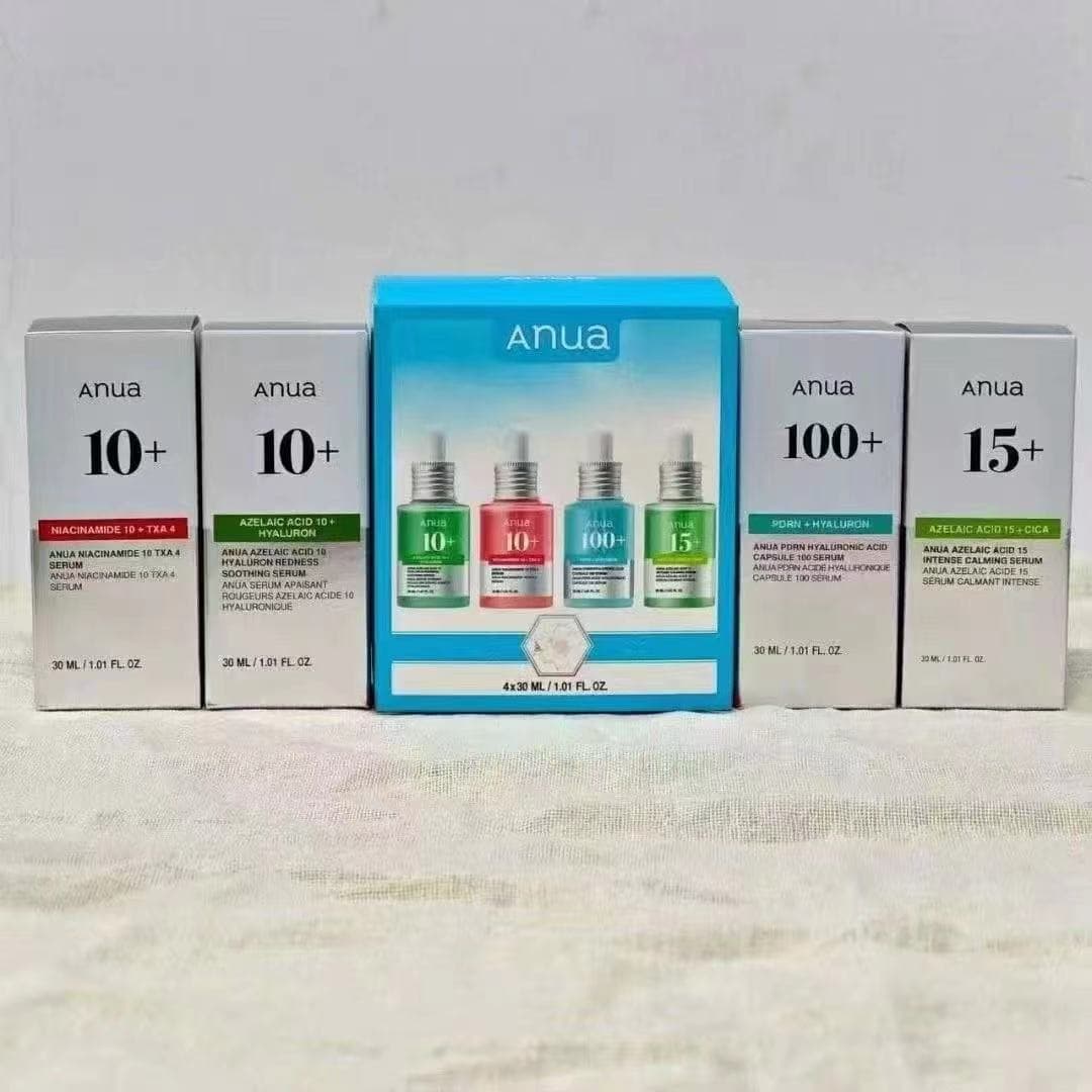 Cross-border Anua 4-Piece Set Azelaic Acid 10+ Serum Niacinamide 10+ TXA4 Serum PDRN Hyaluronic Acid Capsules