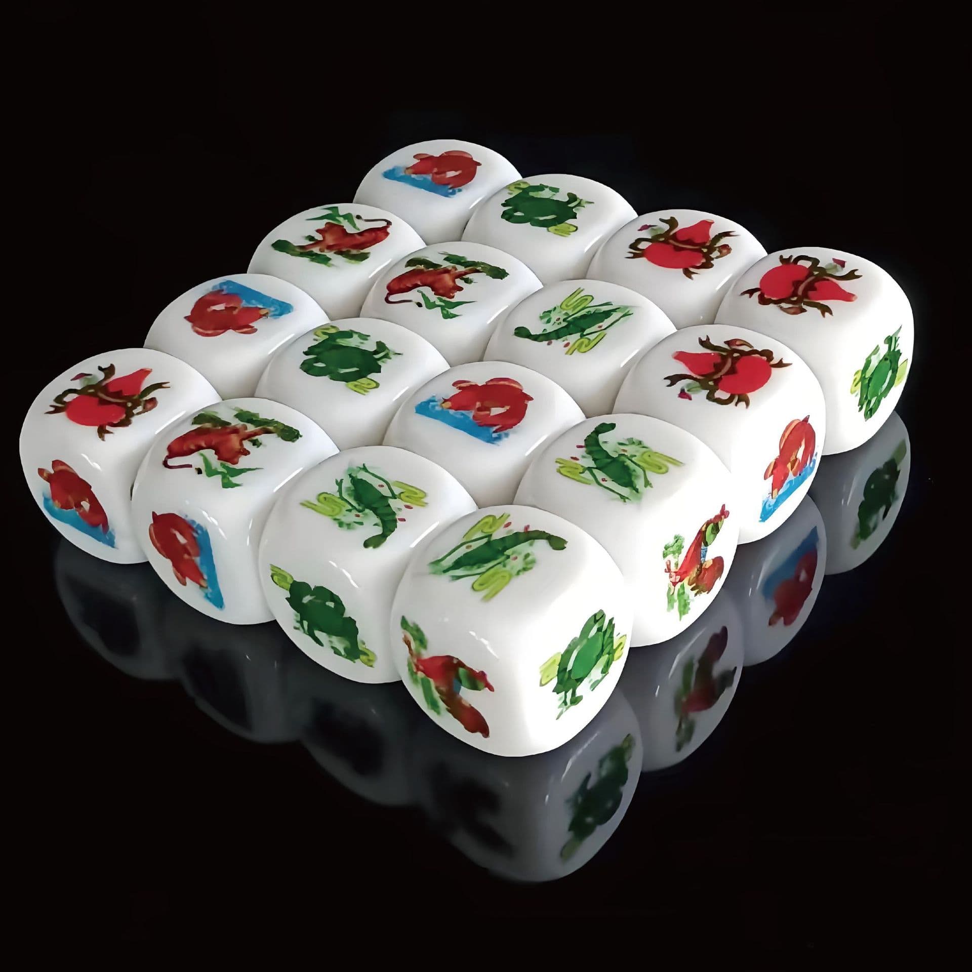 Free Sample Plain Dice Printing UV Color Pattern LOGO Dice Tabletop Game Accessory Dice