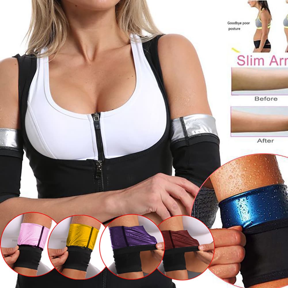 Unisex Sweat Arm Sleeves, Fitness Arm Bands for Butterfly Arm Reduction, Sauna Arm Binder, Sweat-Inducing Arm Protector