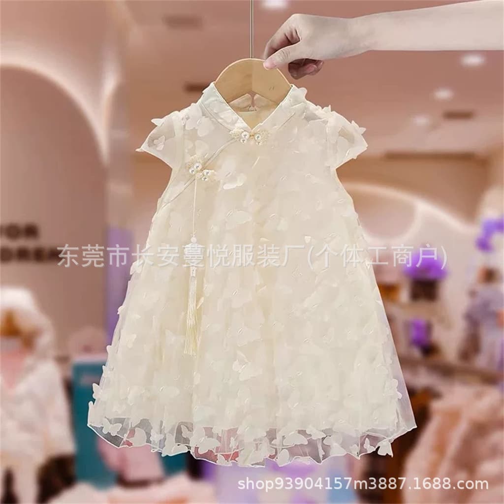 Girls Summer Dress 2026 New Children Mesh Skirt Kids Summer Dress Girl Puffy Tulle Princess Dress