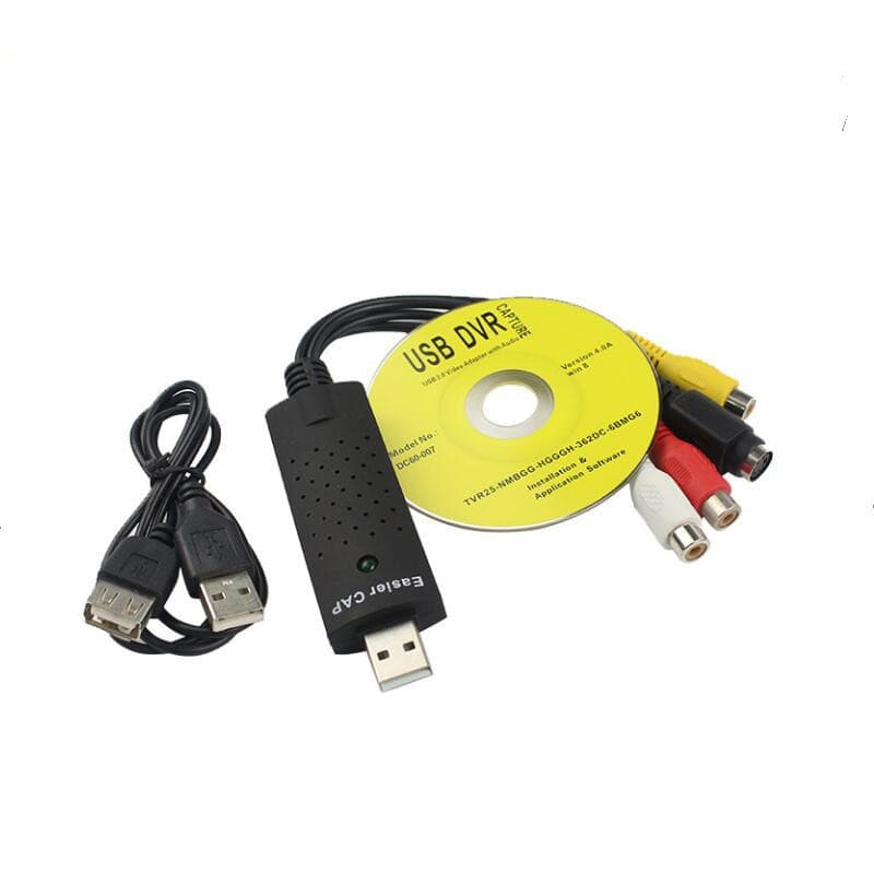 Single-Channel USB Capture Card for AV Signal Image Video Capture, S-Video Port, EZCAP Surveillance Camera Capture