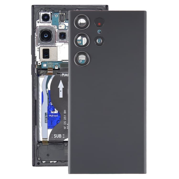 Back cover suitable for Samsung Galaxy S23 Ultra SM-S918 battery glass back cover with frame photo ring