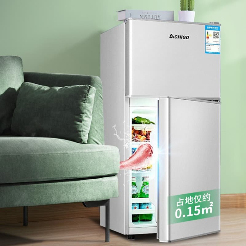 Chigo Cross-Border E-commerce Household Double Door Mini Small Refrigeration Freezer Large Capacity Fresh Dorm Rental Electric Refrigerator