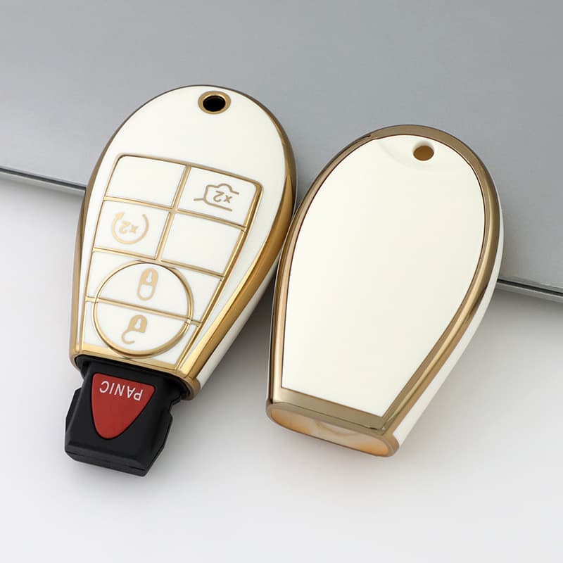 Phnom edged car key cover case suitable for 3457 key Dodge Challenger Chrysler 300 Jeep factory direct sales