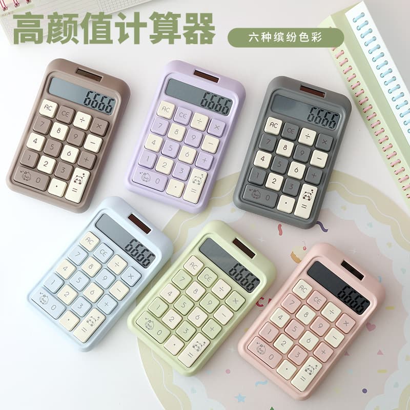 Cross-border calculator office solar dual power supply cute computer student finance Calculator printed