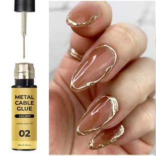 5ml Nail Metal Line Gel Outline Painting High Density Metal Gel Curing Wire Drawing Gel Nail Salon Use