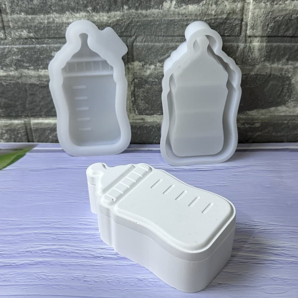 S1798+S1799 Baby bottle storage box ornaments Decorative cement plaster mold DIY silicone mold