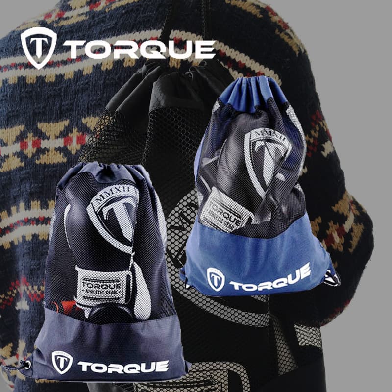 TORQUE Boxing Glove Storage Bag Drawstring Backpack Sack for Towels, Clothes, and Gloves