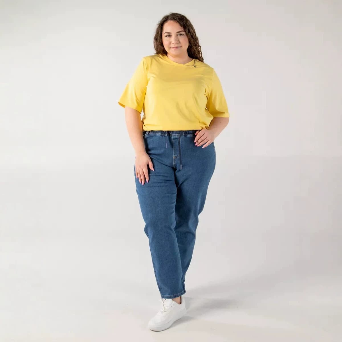 Large size jeans cross-border foreign trade European and American sizes deep crotch high elastic women's fat pants spring, autumn and winter