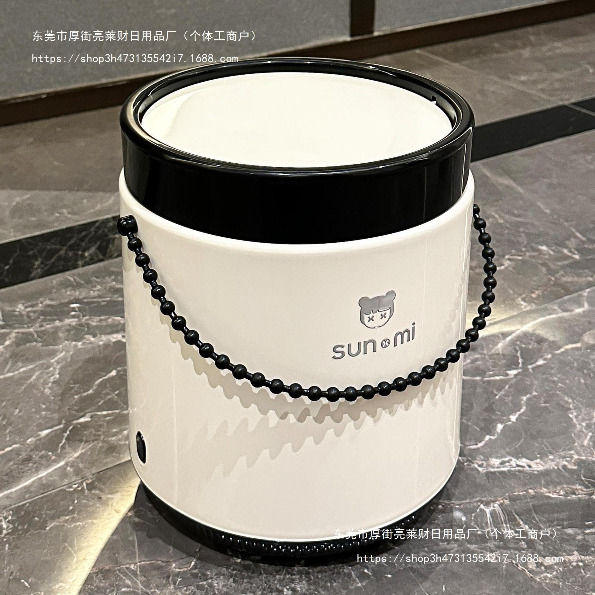 Large Capacity Bathroom Trash Can with Lid Light Luxury Paper Bin Household Viral Living Room Creative High Aesthetics Toilet Free Shipping
