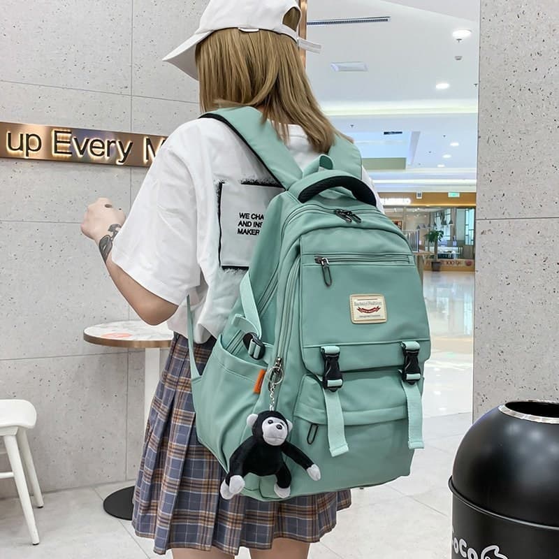 French large-capacity schoolbag female junior high school student backpack high school student backpack male