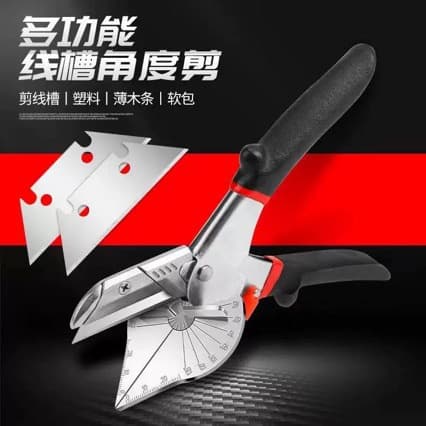 Cable Duct Scissors 45-Degree Angle Cutter, Multi-Functional Trimming Tool for Woodworking and Electrical Work, Edge Clip and Sealing Strip Cutter, Right Angle Line Shear