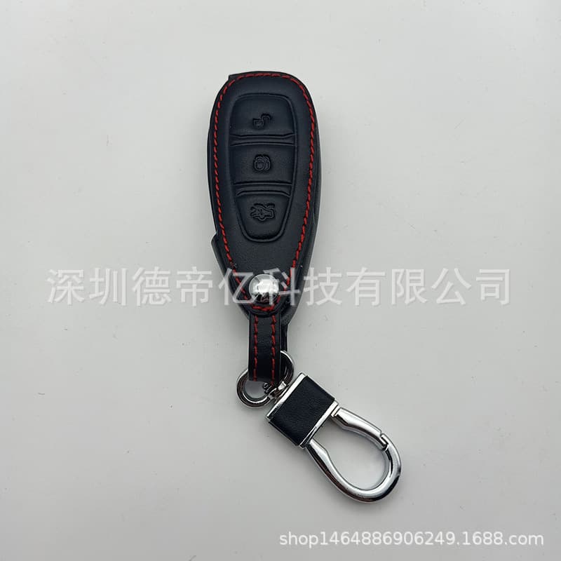 Leather Key Case for Ford Focus 3 4 Mondeo MK3 MK4 2013 2014 2015