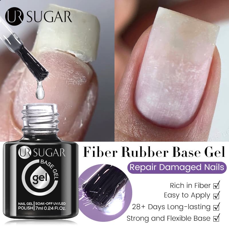 UR SUGAR's best-selling fiber repair rubber base glue, manicure repair broken nail repair nail surface fiber glue