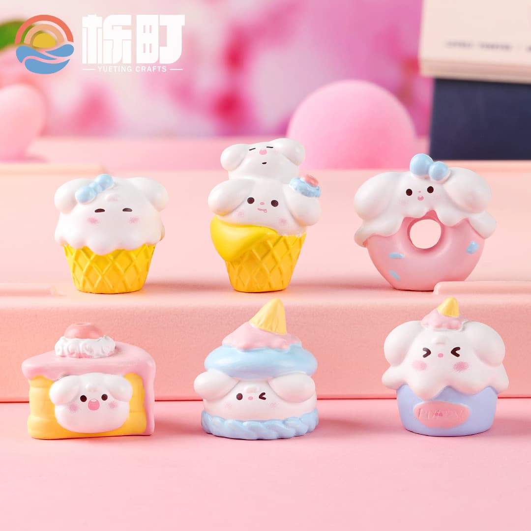 Cute Dessert Puppy Micro Landscape Creative Animal Blind Box Decoration Accessory Office Desktop Mini Figurine
