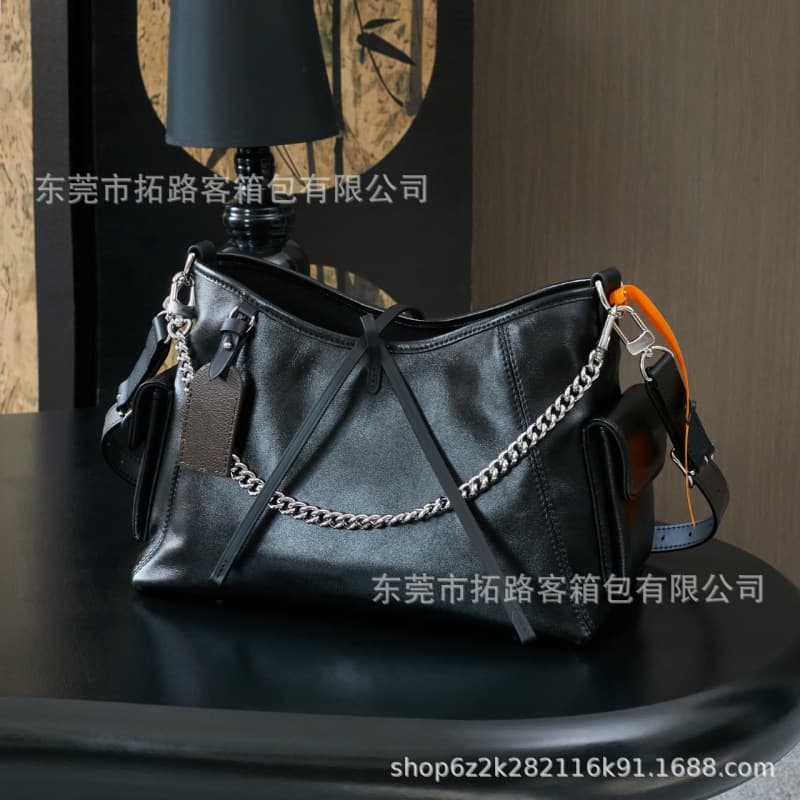 M&LV big brand carryall black warrior lambskin shopping bag tote bag single shoulder crossbody bag for women