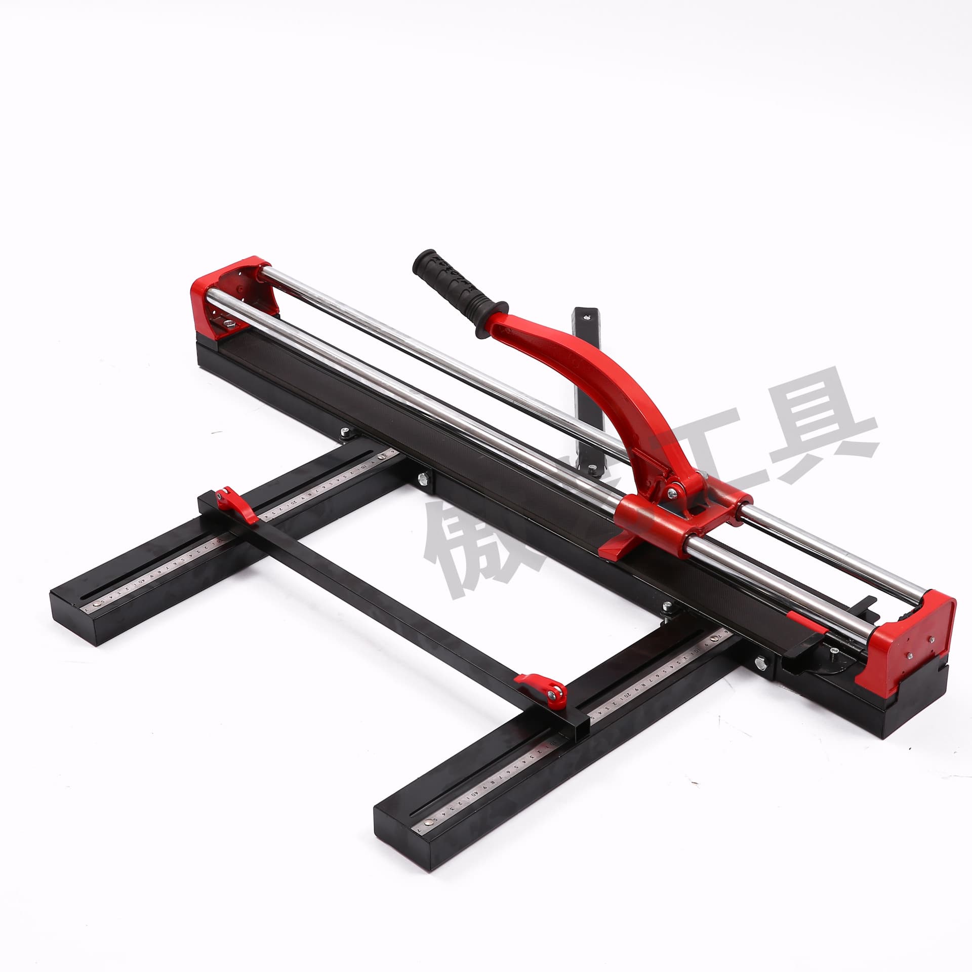 All-steel manual tile cutter with push blade and pull blade, hand-operated for cutting ceramic tiles, floor tiles, and other ceramic materials. AE-7