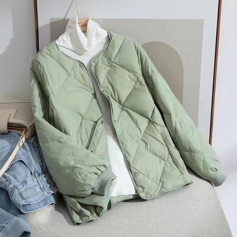 Baseball Jacket Short Cotton Coat for Women, Winter New Plus Size Korean Petite Lightweight Fashionable Light Cotton Jacket