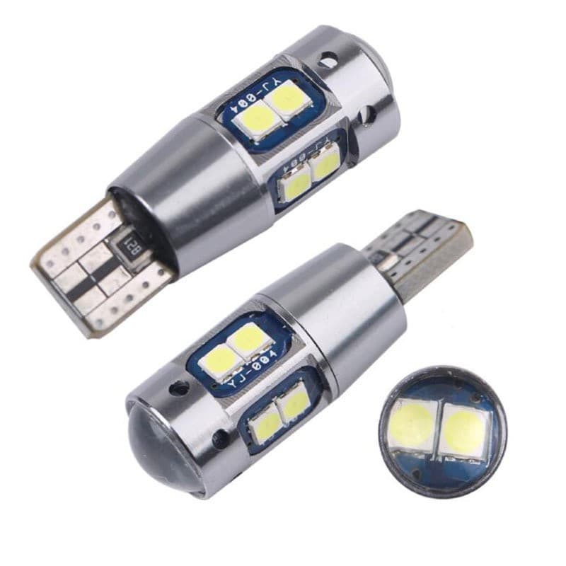 Automotive LED T10 3030 10SMD lens width indicator reading light highlight decoding automotive LED