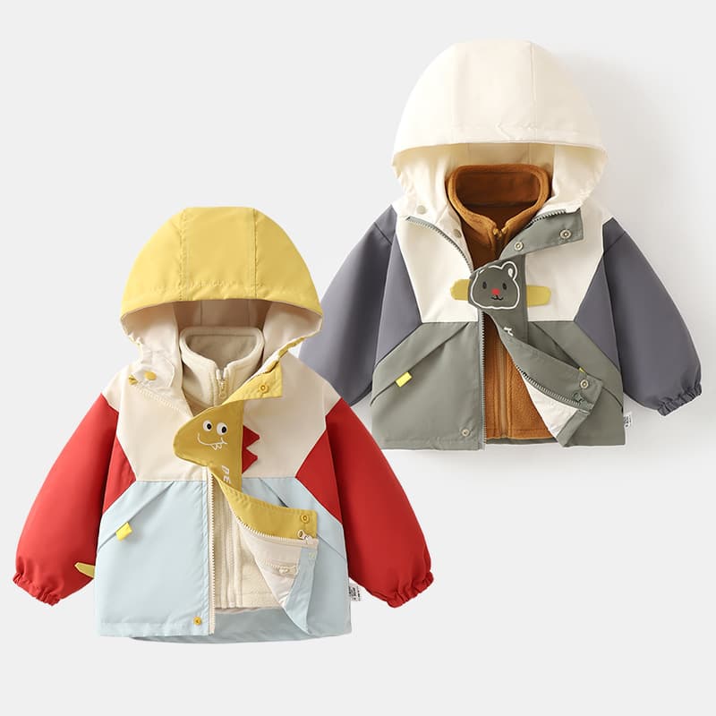 Boys Outdoor Waterproof Jacket Baby Autumn Clothes Children Girls Spring Autumn Hooded Windbreaker Top