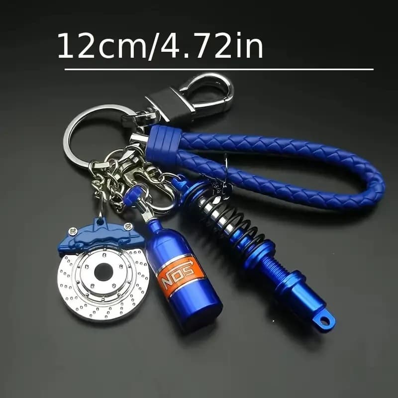 Personalized creative brake disc key chain caliper metal car modification cultural souvenir men's key chain hanging