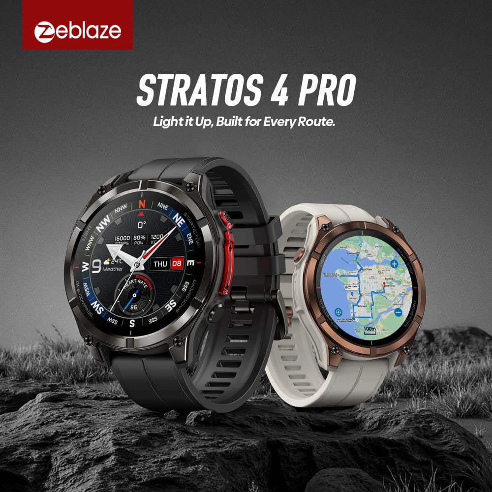 2026 new product ZEBLAZE STRATOS 4 PRO GPS outdoor smart watch can be shipped in one piece