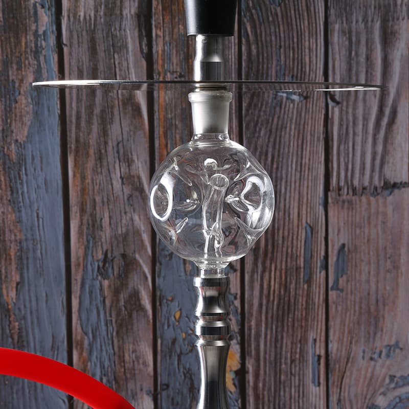 Cross-border Stock Handmade Transparent Glass Needle Oil Collector Glass Hookah Metal Hookah Accessories Smoking Accessories