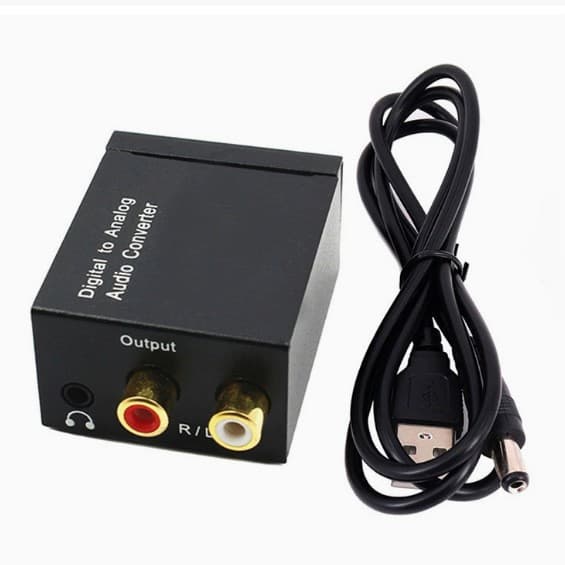 Audio Converter Digital to Analog 3.5mm Audio Coaxial Converter Optical to Headphone Jack Plug and Play