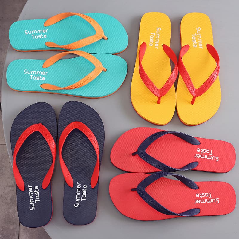 Men's Flip Flops Daily Trendy Shoes Flat Sole Student Casual Anti-slip Outdoor Korean Style Beach Sandals Summer