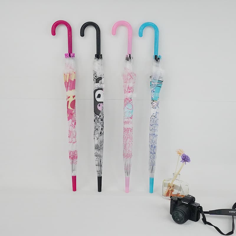 Manufacturer Wholesale Creative Frosted Children's Umbrella, Student Cartoon Automatic Umbrella, Long Handle Gift Umbrella Suitable for Promotional Use