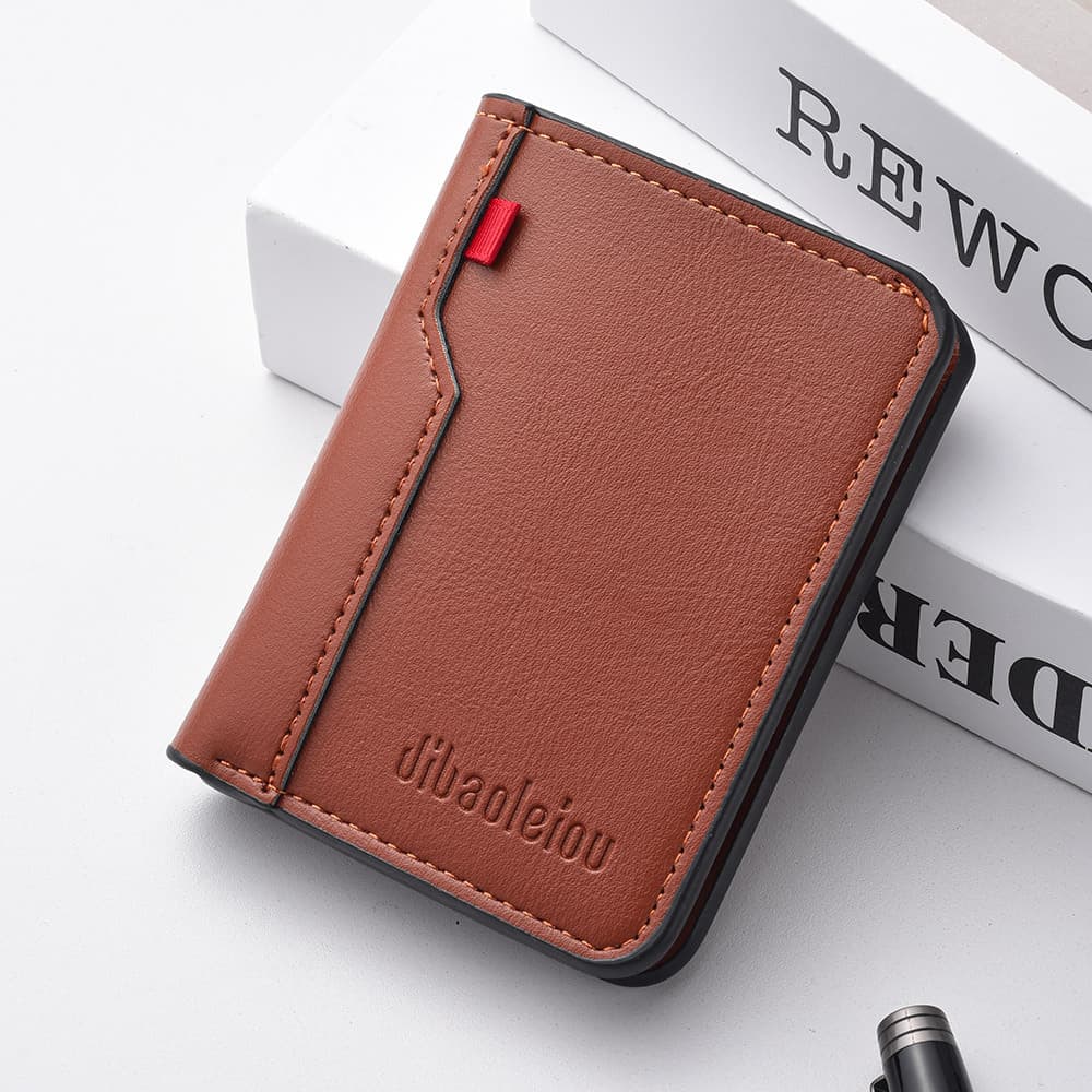Vertical Wallet Short Men's Wallet Wholesale Small Wallet Men's Dollar Clip Men's Leather Wallet