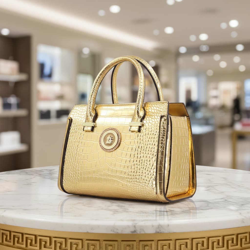 2026 New Cross-border Hot Selling Women's Bag Crocodile Print Snake Print Pillow Bag Textured Structured Handbag Ladies Handbag