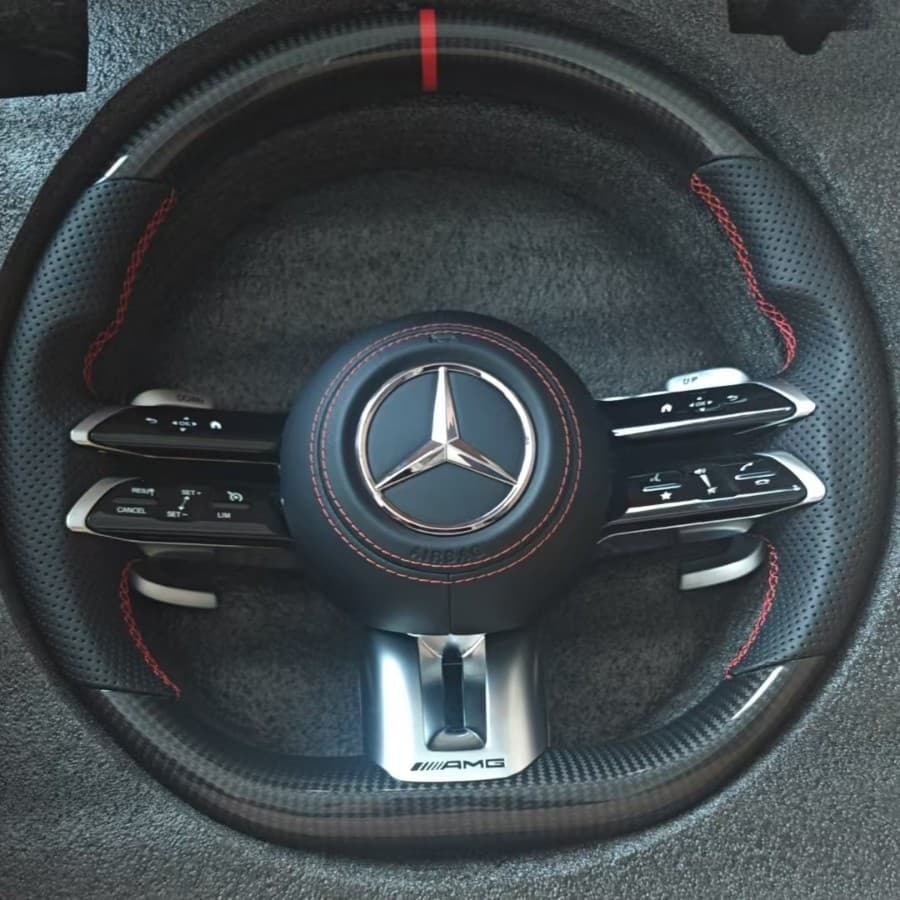 For Mercedes-Benz A-Class B-Class C-Class E-Class S-Class CLA CLC CLK CLS Modified Dragonfly Style 2021 AMG Steering Wheel