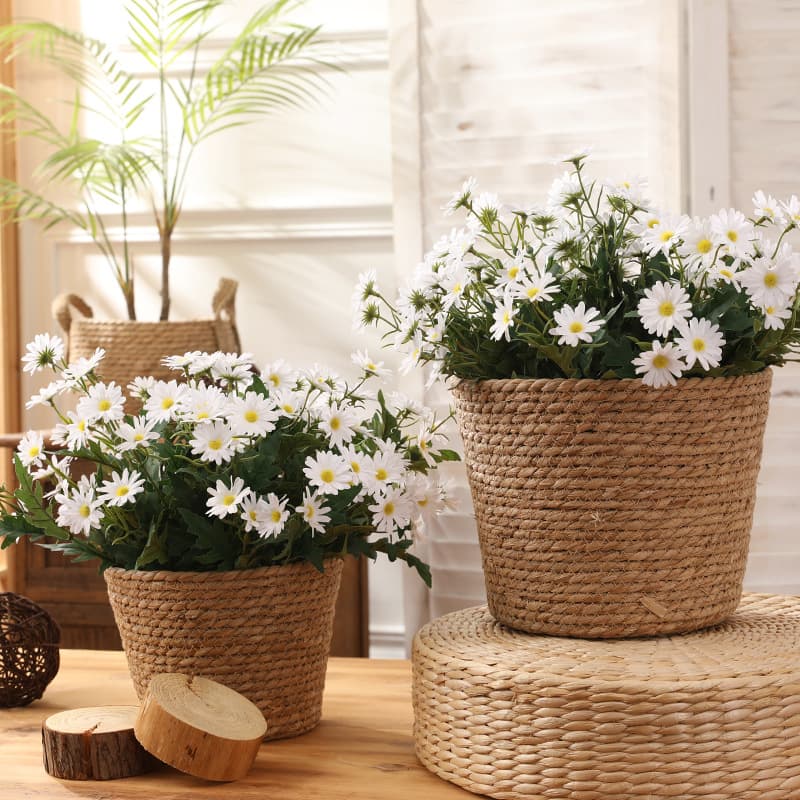 Korean-style 9-branch Artificial Daisy Bouquet Wildflower Faux Flowers for Balcony Home Picnic Decoration Photography Hand-tied Floral Arrangement
