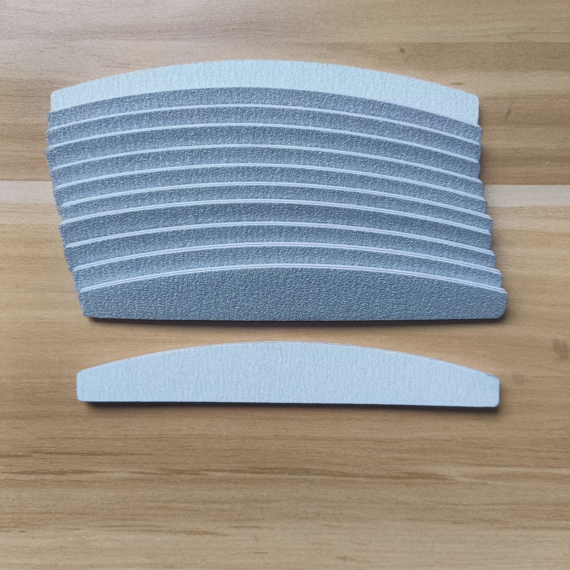 Manicure double-sided strips, gray and white half-month nail polishing strips, half-month strips, manicure tool polishing strips