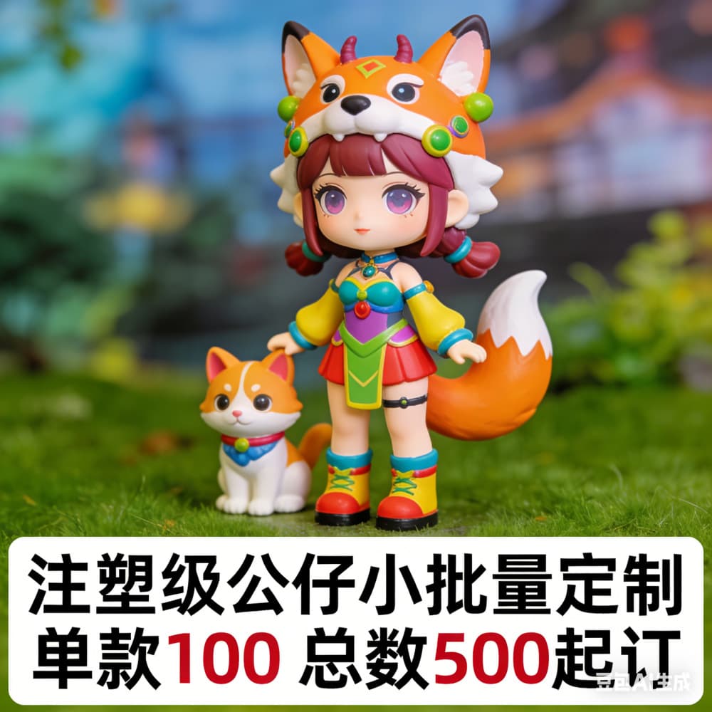 Resin crafts mascot PVC doll blind box trendy animation figure creative ornaments customized with drawings and samples