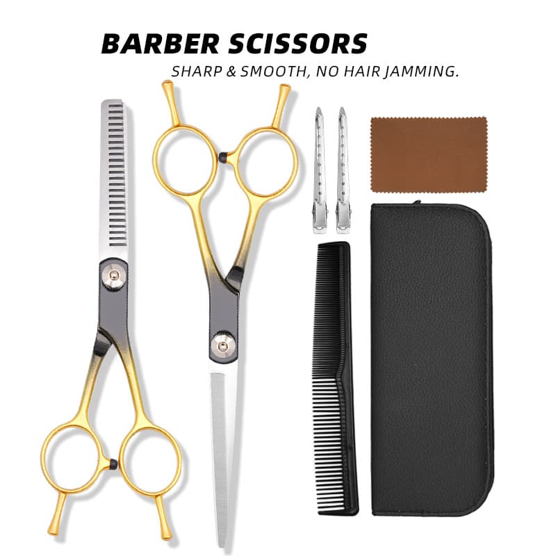 Factory Professional Hair Cutting Scissors Set for Home Use, Straight Scissors, Thinning Scissors, Texturizing Scissors for Bangs