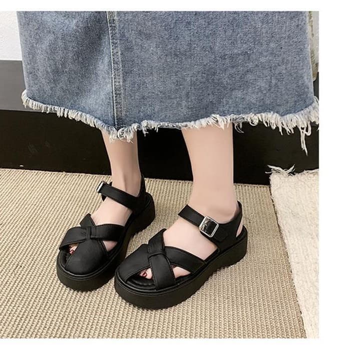 French Thick-Sole Closed-Toe Sandals for Women, Summer Wear, High-End Style, 2026 Trending Hot New Model, Mary Jane Shoes to Match Dresses