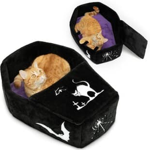 New Winter Warm Cat Bed Gothic Style Pet Bed Cat Bed Dog Bed Deep Sleep Semi-Enclosed Pet Bed Mat