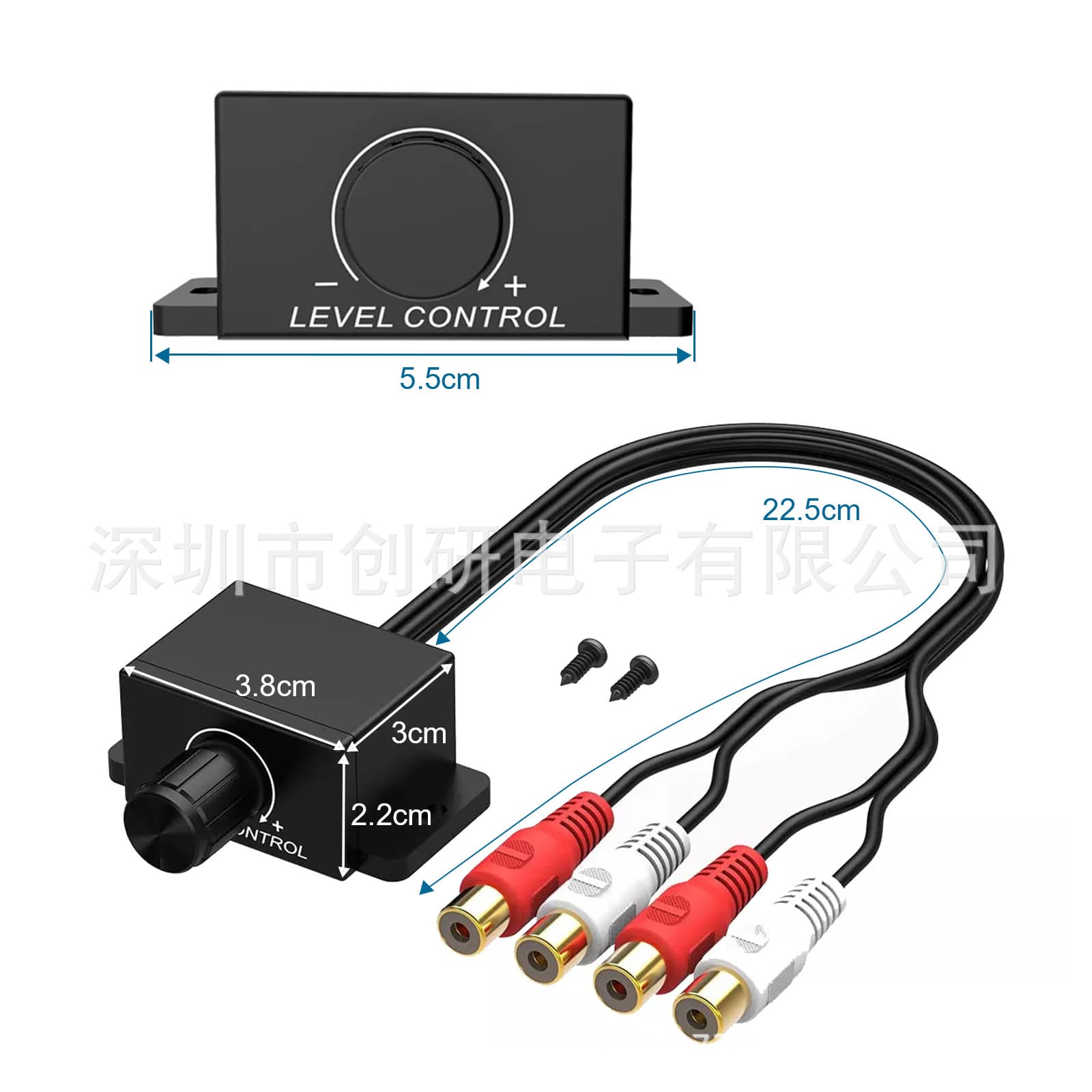 Cross-border Hot Selling Car Amplifier Volume Controller RCA Female Input Output Export Popular Car Accessories