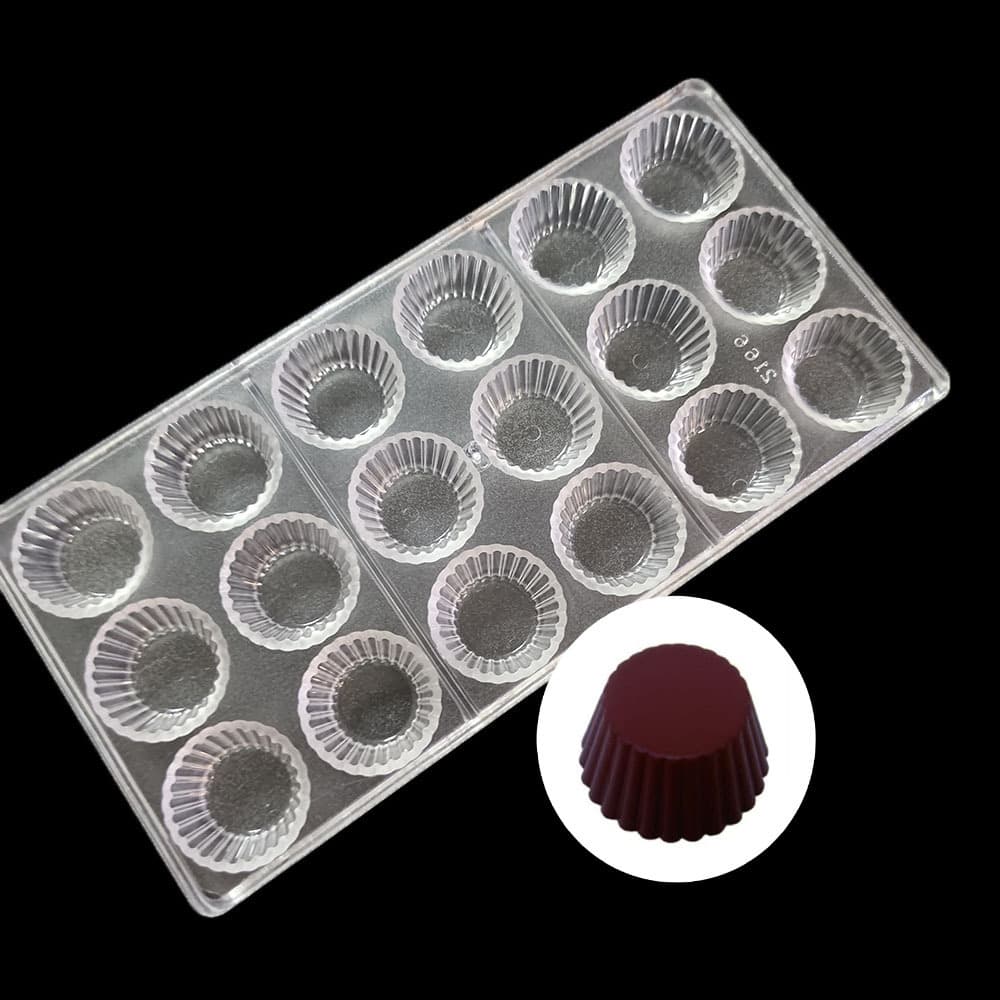 18-piece chocolate nut cup PC mold lace cup cake handmade chocolate mold-2166