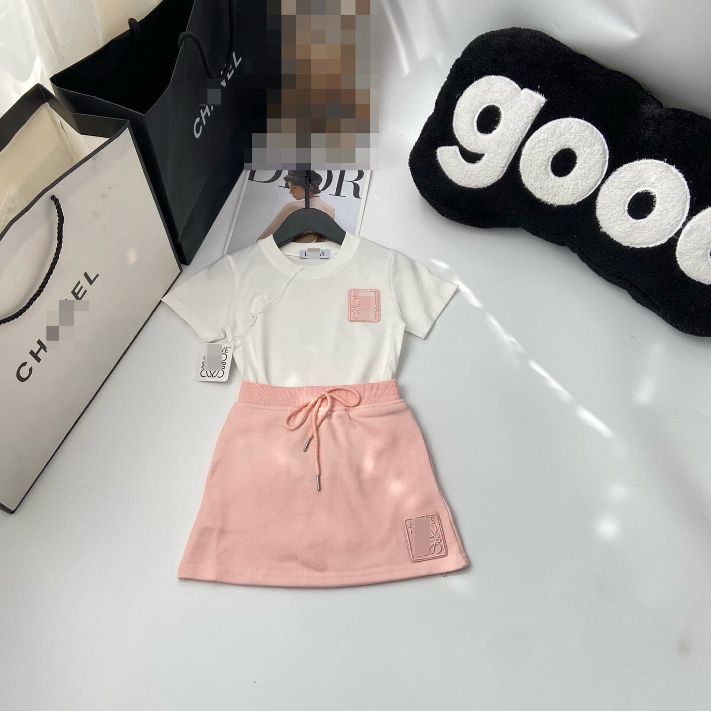Girls Summer Outfit Set 2026 New Summer Fashionable Trendy Sporty Style Kids Two-Piece Skirt Set