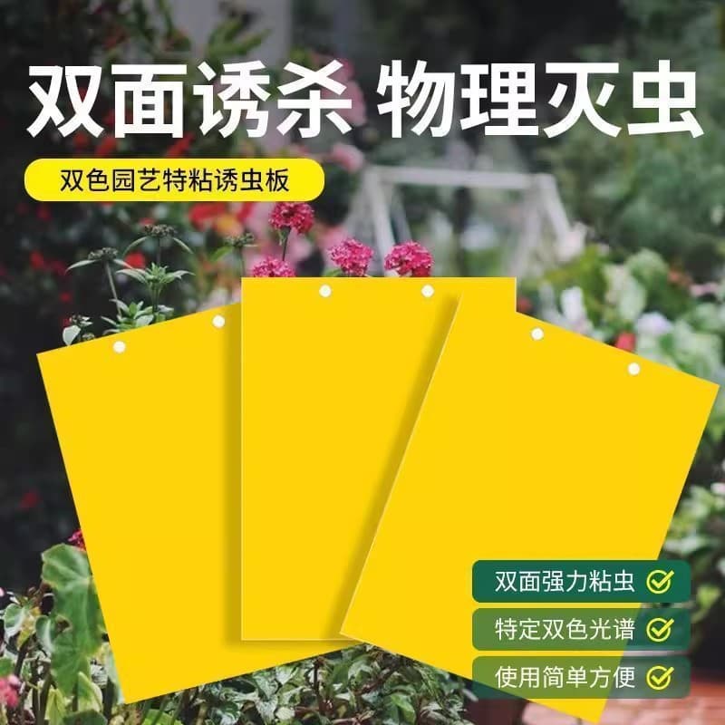 Yellow Sticky Bug Trap Board for Orchard, Greenhouse, and Vegetable Garden – Physical Fly and Fruit Fly Catcher