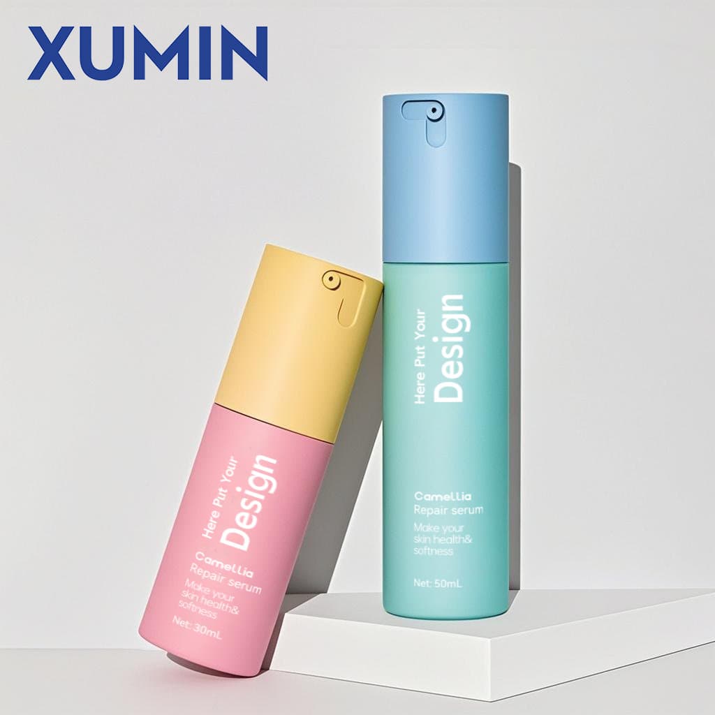 Xumin packaging 30ml-50ml lotion vacuum bottle essence facial cream sunscreen press bottle snap-top vacuum bottle