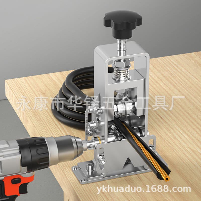 Old Craftsman Small Wire Stripping Machine, Household Electric Manual Hand-Cranked Scrap Wire Cable Copper Peeling Machine, Wire Stripper