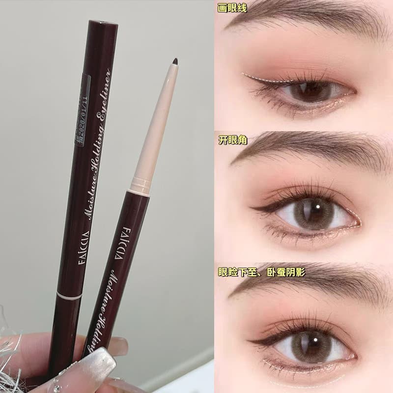 faiccia~ Canmake ultra-fine eyeliner gel pen, smudge-proof, waterproof, fine tip, brown, Canm*ke dupe, beginner-friendly