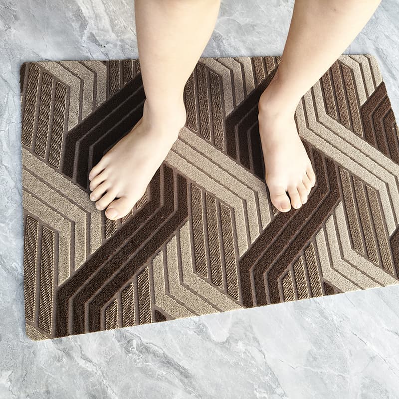 Jacquard Loop Pile Doormat, Entryway Mat, Wear-Resistant and Non-Slip Bathroom Mat, Durable and Easy-to-Clean Hallway Mat