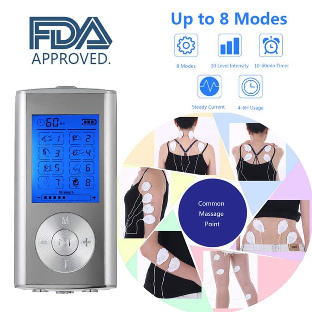 Foreign trade cross-border spot 8-mode TENS meridian physiotherapy device portable shoulder and neck massager EMS pulse massager